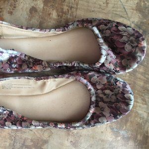 Mossimo Velvet Ballet Flats, Size 8
